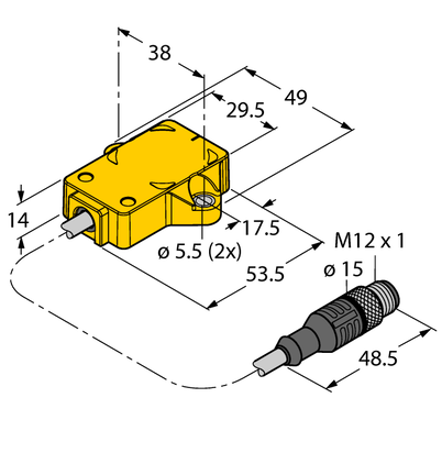 Enkoder miniaturowy RI360P1-QR14-ELIU5X2-0.3-RS5 - Turck