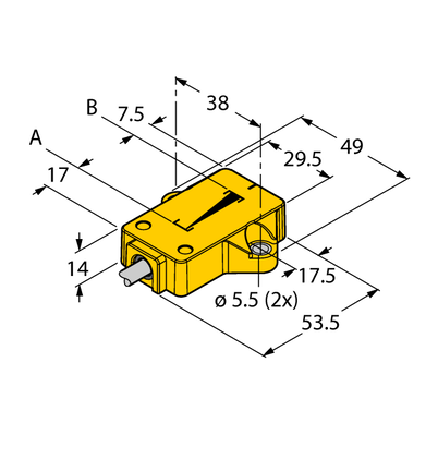 Czujnik indukcyjny przemieszczenia liniowego LI25P1-QR14-LIU5X2 - Turck