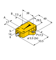 Czujnik indukcyjny przemieszczenia liniowego LI25P1-QR14-LU4X2/S97 - Turck