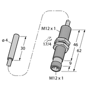 Czujnik indukcyjny BI1.5-EH04-0.3-M12-SIU-H1141 - Turck