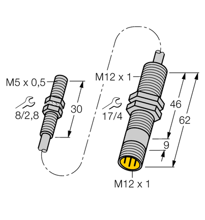 Czujnik indukcyjny BI1.5-EG05-0.3-M12-SIU-H1141 - Turck