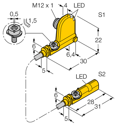 Czujnik magneto-indukcyjny BIM-UNT-0.1-UNT-2AP6X3-H1141 - Turck