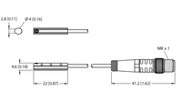 Czujnik magneto-indukcyjny BIM-UNC-AP6X-0.3-PSG3M - Turck