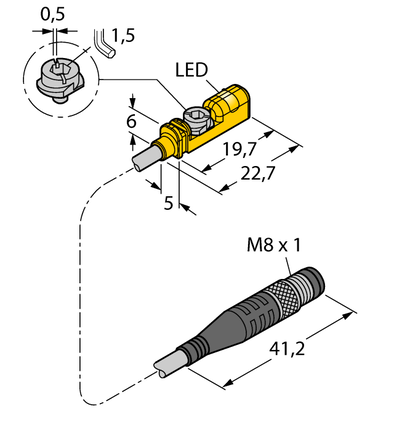 Czujnik magneto-indukcyjny BIM-UNTK-AP7X-0.3-PSG3M - Turck