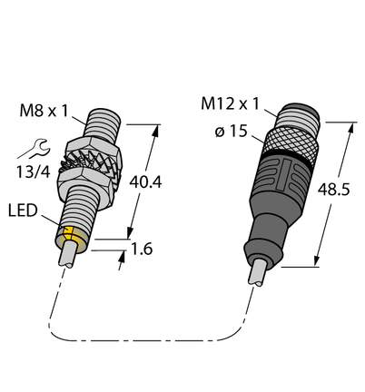 Czujnik magneto-indukcyjny BIM-EG08-Y1X-2-RS4.21T/S90 - Turck