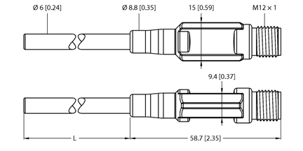Czujnik temperatury TTM100C-206A-CF-LI6-H1140-L100 - Turck