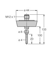 Czujnik temperatury TP-504A-DN25K-H1141-L100 - Turck