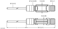 Czujnik temperatury TTM050C-203A-CF-LIUPN-H1140-L100 - Turck
