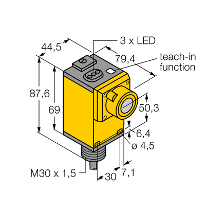 Czujnik ultradźwiękowy Q45ULIU64BCR - Turck