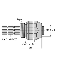 Element dla systemów sieciowych FKDW4.54-0.5 - Turck