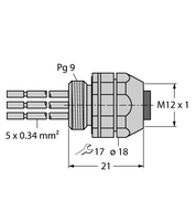 Element dla systemów sieciowych FKDW4.54-0.5 - Turck