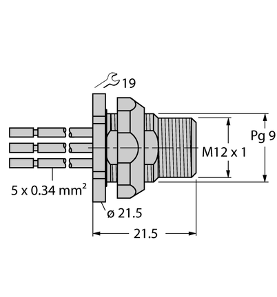 Element dla systemów sieciowych FSFDW4.54-0.5 - Turck