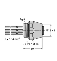 Element dla systemów sieciowych FKW4.54-0.5 - Turck