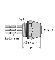 Element dla systemów sieciowych FKW4.54-0.5 - Turck
