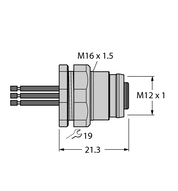 Element dla systemów sieciowych EC-FKFDW4.54-0.5/16 - Turck