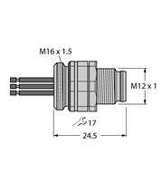 Element dla systemów sieciowych EC-FSDW4.54-0.5/16 - Turck