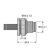Element dla systemów sieciowych EC-FSFDW4.54-0.5/16 - Turck