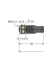 Element wykonawczy i przewód czujnika odporny na iskry spawalnicze RKC4.4T-0.6-WSC4.4T/TXL1001 - Turck