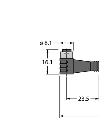 Przewód elementu wykonawczego/czujnika, PUR PKW4S-2/TXL - Turck