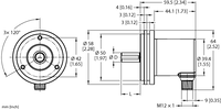 Enkoder absolutny obrotowy, wieloobrotowy REM-E-121T6S-9F32B-H1151 - Turck