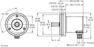 Enkoder absolutny obrotowy, wieloobrotowy REM-E-121T10S-9D38B-H1151 - Turck