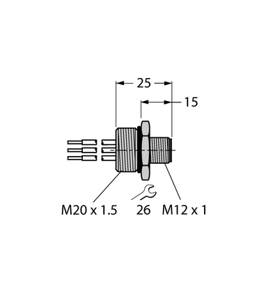PROFIBUS-PA Flanschanschluss FSV 48-0.3M/M20/C1117 - Turck