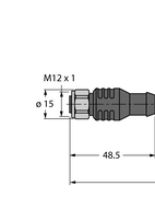 Kabel do aplikacji RFID w przemyśle spożywczym RKCV 5732-2M/CS15915 - Turck