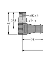 Kabel do aplikacji RFID w przemyśle spożywczym WSCV WKCV 5732-2M/CS15915 - Turck