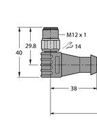 Kabel do aplikacji RFID w przemyśle spożywczym WSCV WKCV 5732-25M/CS15915 - Turck