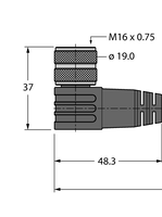 Kabel do siłownika, czujnika i zasilania, PVC BKWM14-E01-10/TEL - Turck