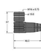 Przewód czujnika i elementu wykonawczego BKWM14-E01-10/S90 - Turck