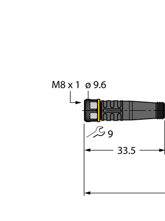 Przewód elementu wykonawczego/czujnika, PUR PKG3M-2-PSG3S/TXL - Turck