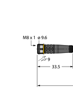 Przewód elementu wykonawczego/czujnika, PUR PKG4M-10-RSC4.4T/TXY - Turck