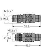 Trójnik 2-drogowy VB2-FSW/RSSW RKSW 455-0.5M-0.5M - Turck