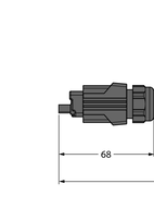 Kabel zasilający PUR AIDA-GP-AIDA-GP-52-0.3M - Turck