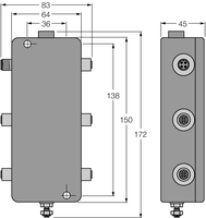 Koncentrator IP67, 4-kanałowy JBBS-49SC-E413/EX - Turck