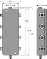 Koncentrator IP67, 6-kanałowy JBBS-48SC-E613/3G - Turck