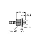 Przyłącze kołnierzowe Foundation Fieldbus FKV 49-0.3M/14.5/C1117 - Turck