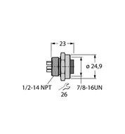 Gniazdo PROFIBUS-PA RKFV 48 - Turck