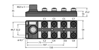 Koncentrator pasywny, M12 x 1 TB-8M12-5-CS19T - Turck