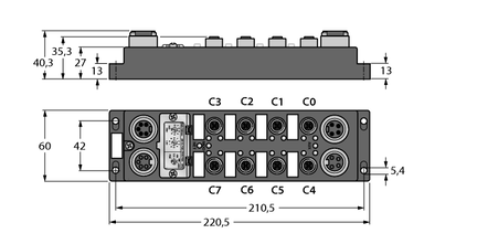 Moduł I/O dla DeviceNet Fieldbus FDNP-CPG88-TT - Turck