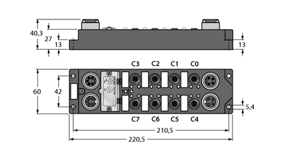 Moduł I/O dla DeviceNet Fieldbus FDNP-S0808G-TT - Turck