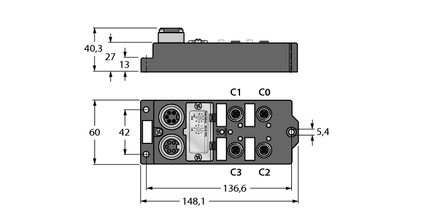 Moduł I/O dla DeviceNet Fieldbus FDNQ-CSG44-T - Turck