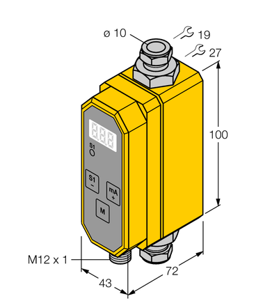 Element do pomiaru prędkości przepływu FCMI-10D08DYA4P-LIUP8X-H1141 - Turck