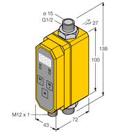 Element do monitorowania natężenia przepływu FTCI-G1/2D15A4P-2UP8X-H1141/D228 - Turck