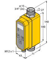 Element do pomiaru prędkości przepływu FCMI-3/4D12DYA4P-LIUP8X-H1141 - Turck