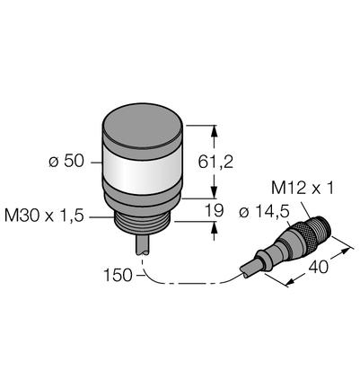 Oświetlenie sygnalizacyjne LED TL50RQP - Turck