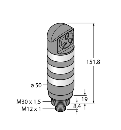 Oświetlenie sygnalizacyjne LED TL50BL3ALSKQ - Turck
