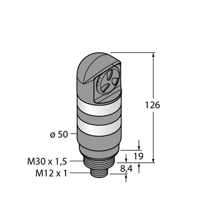 Oświetlenie sygnalizacyjne LED TL50BLGR2ALS3Q - Turck