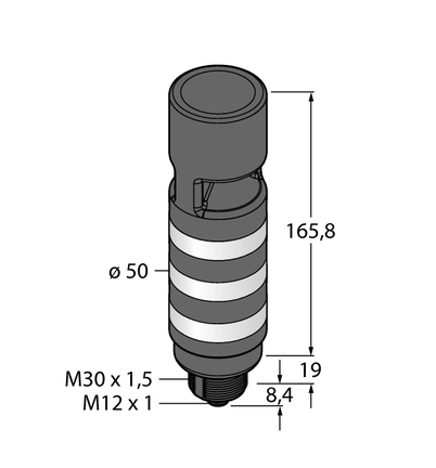 Oświetlenie sygnalizacyjne LED TL50BL3AOSIKQ - Turck